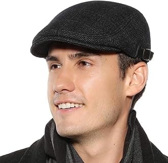 Mens Newsboy Cap Winter Beret Hat Cabbie Flat Cap
