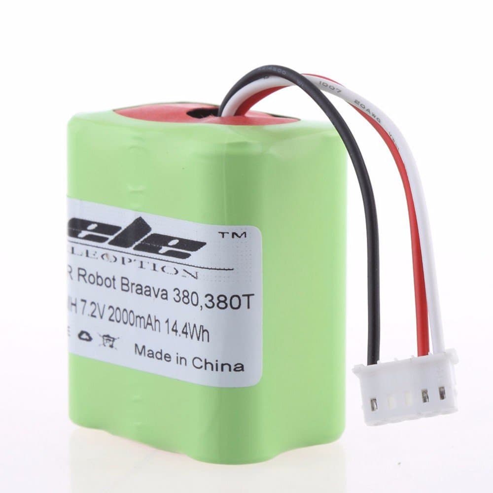 Eleoption 7.2 V 2.5 Ah 2500 mAh Rechargeable Battery for Roomba Braava 380 T 7.2 Volt