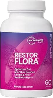 Restorflora - Probiotic Supplement with 7 Billion CFU for Gut Health + Digestive Support - Dual Action Probiotics for Men & Women (50 Capsules)