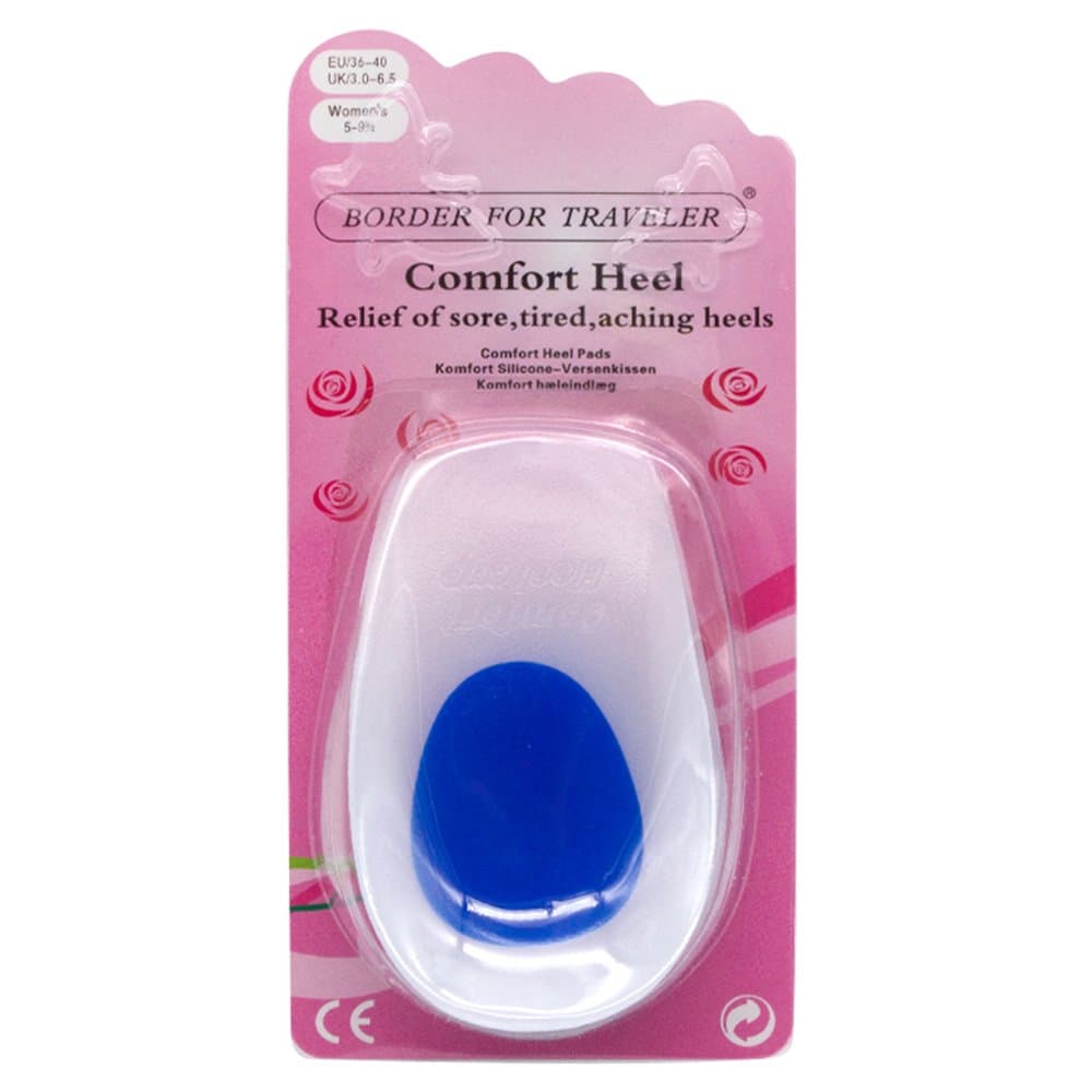 Gel Heel Cups Silicone Heel Cushion U Shaped Shoe Inserts Soft Pain Relief Shock Absorption