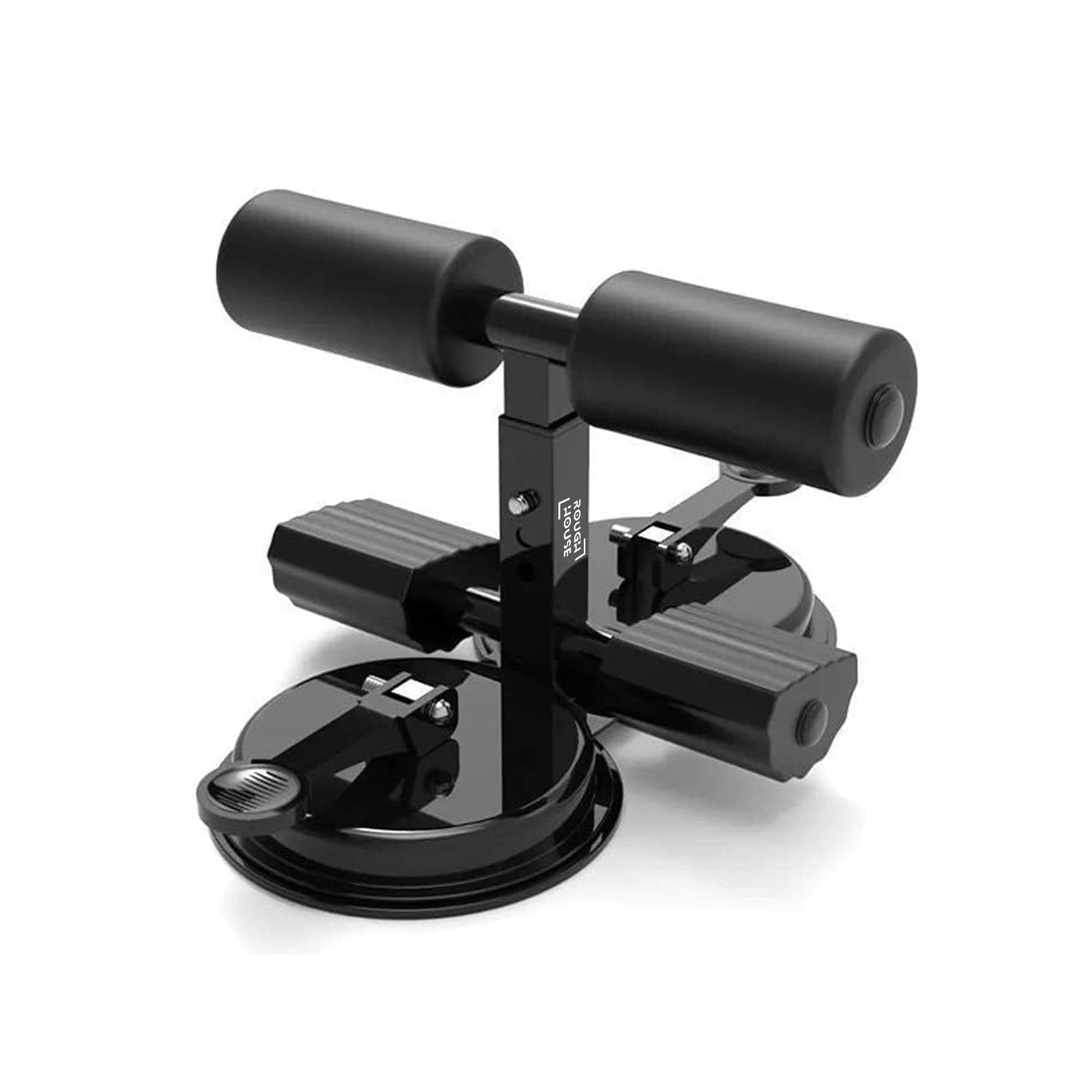 Roughhouse Adjustable Sit-Up Bar for Home Workouts | Portable Abdominal Exercise Equipment with Strong Dual Suction Cups | Sit-Up Assistant Device for Abs, Core Strength, and Fitness at Home