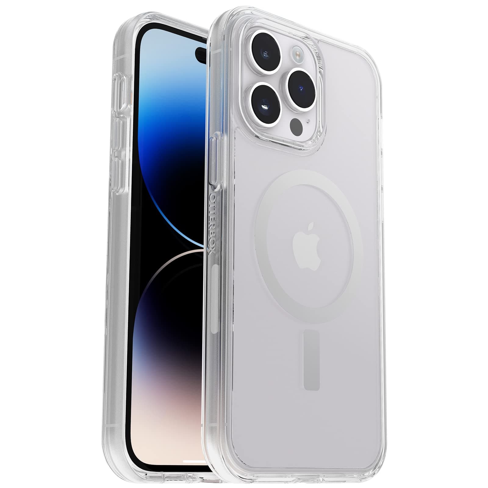 OtterBox iPhone 14 Pro Max (ONLY) Symmetry Series+ Case - Clear, Ultra-Sleek, Snaps to MagSafe, Raised Edges Protect Camera & Screen