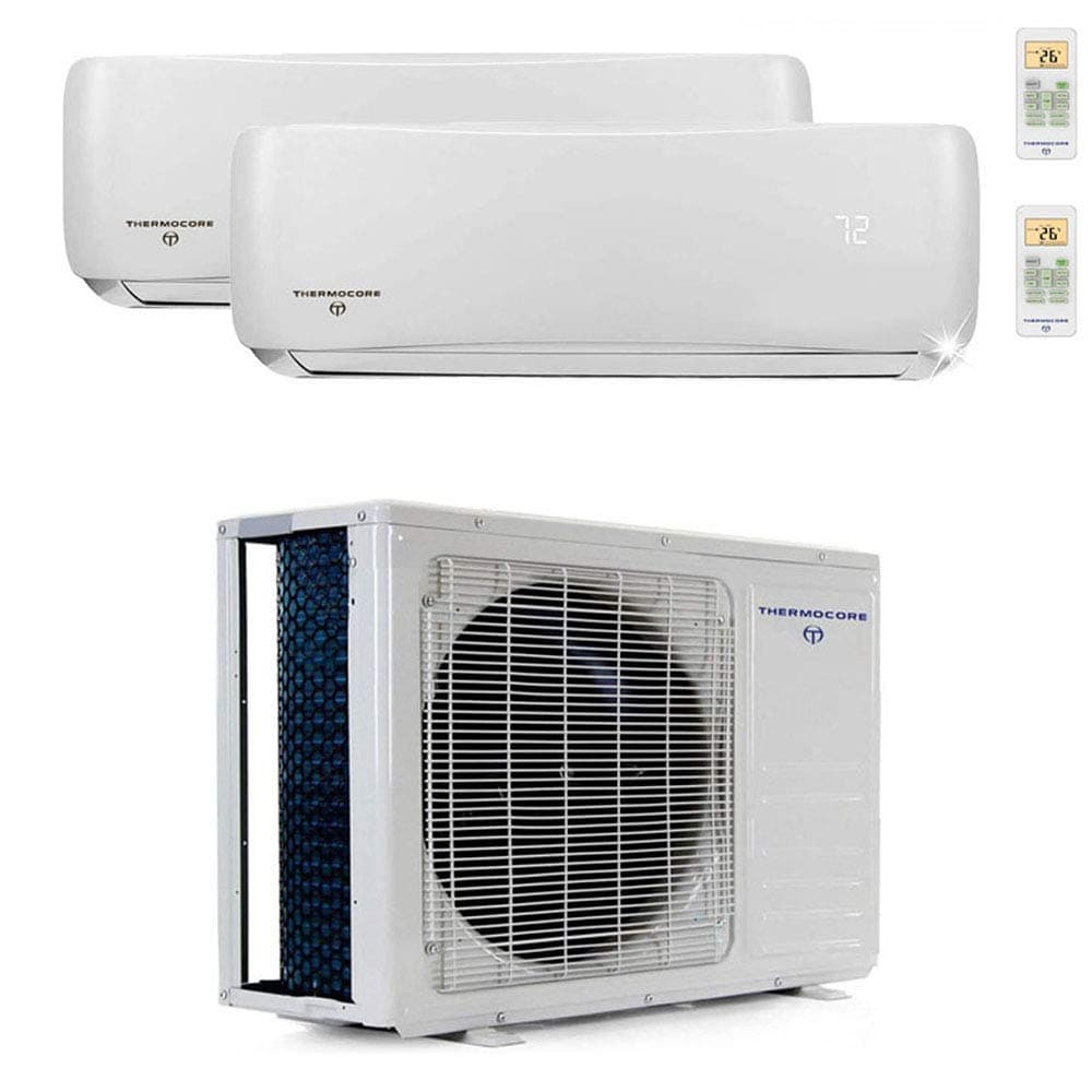 30000 BTU Air Conditioner Heat Pump Ductless Mini Split Dual 2 Zone, 30,000, White