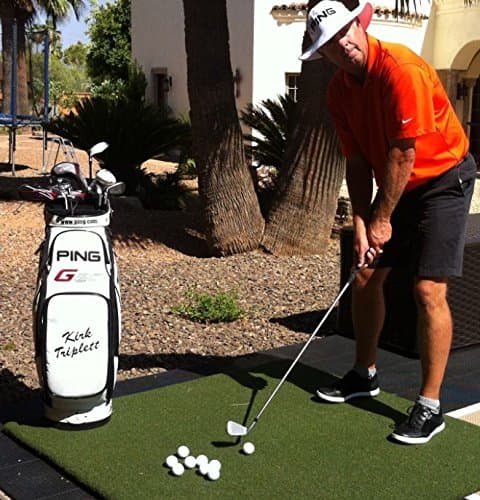 Golf Practice Mat 3 Item Bundle | 5x5 Country Club Elite® | Ball Tray | Shag Tube