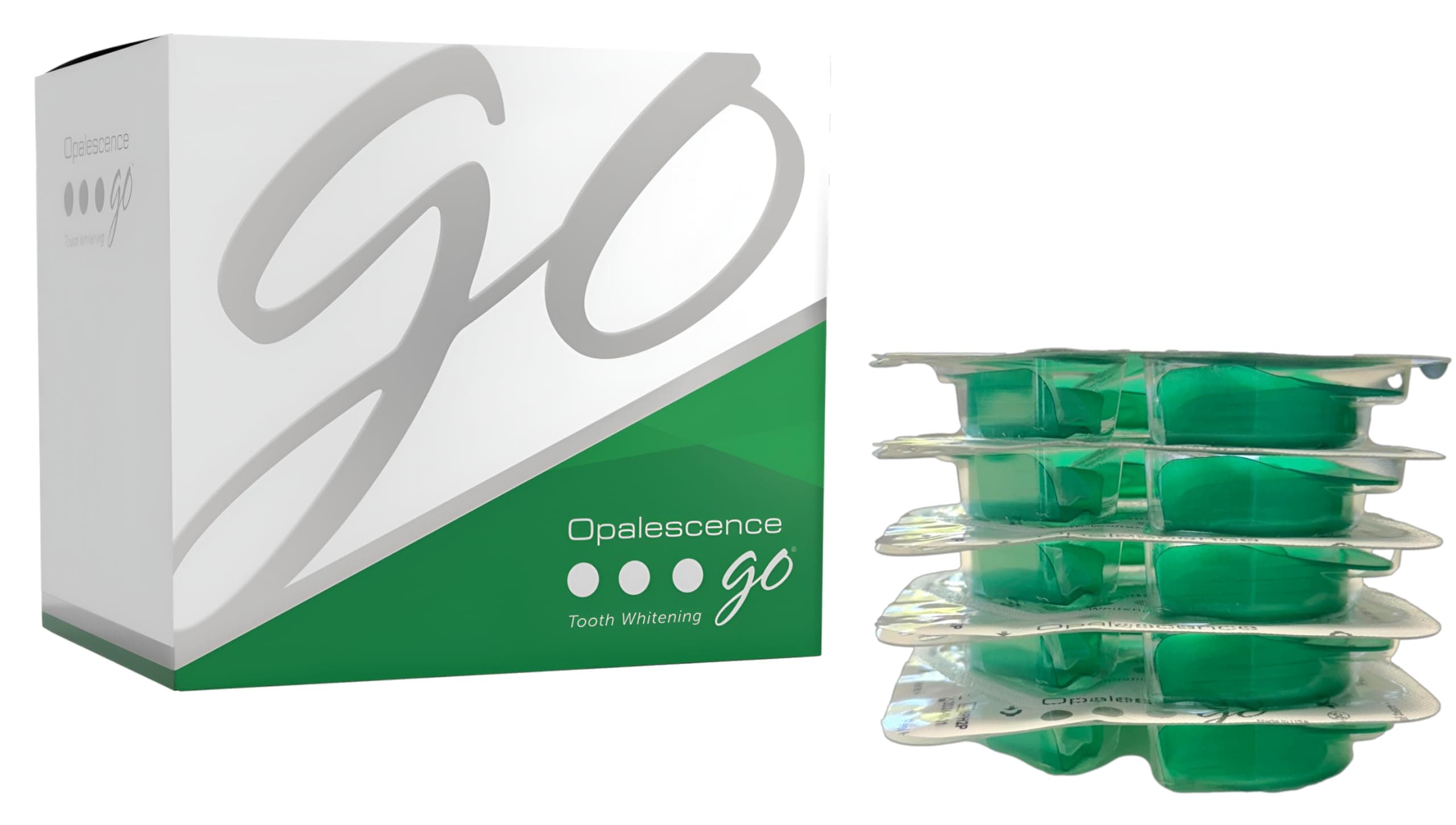 Opalescence go 15% teeth whitening trays (4 pack, mint flavor)
