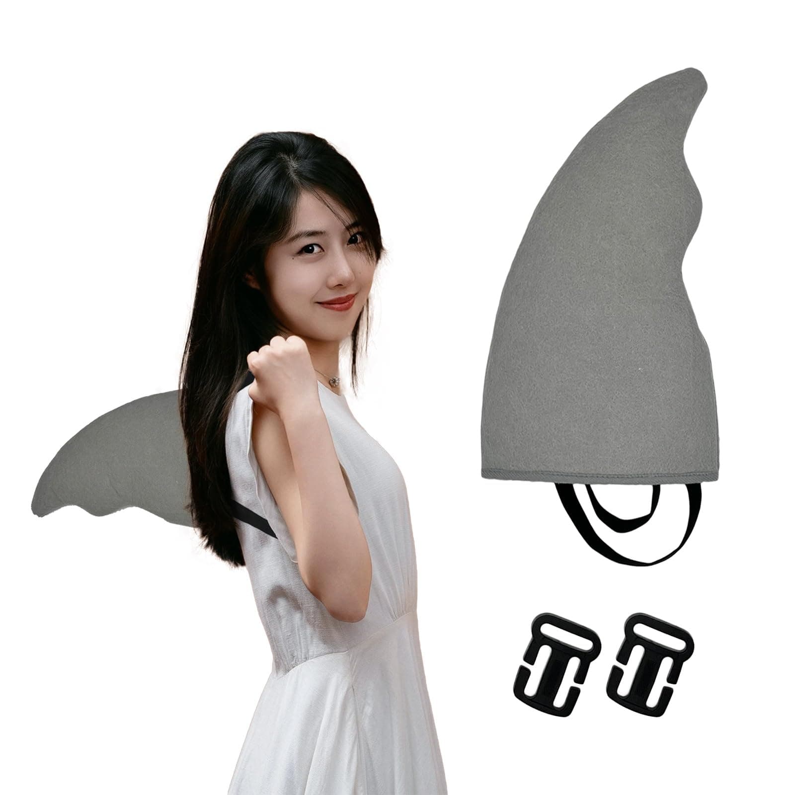 – Shark Fin Costume - Dive into Fun with this Fin-tastic Accessory Gray Easy-to-wear Sharks Play Costume Props