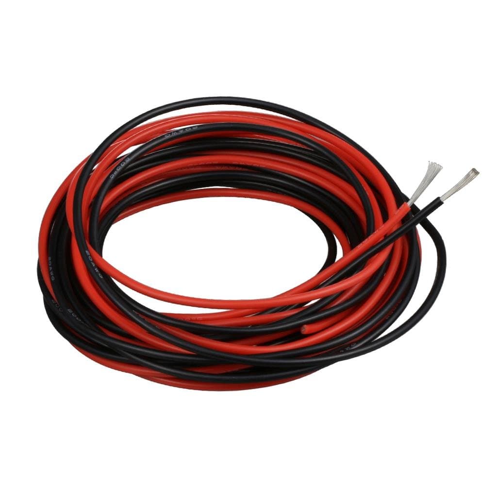 BNTECHGO 20 Gauge Silicone Wire red and Black Each 10ft Flexible 20 AWG Stranded Copper Wire