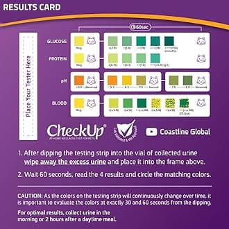 Kit4Cat CheckUp Kit at Home Wellness Test for Cats, Hydrophobic Litter for Urine Collection & Test Strips for Detection of Diabetes, Kidney Conditions, UTI, Blood in Urine