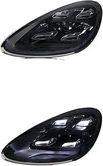Pair Full LED Headlight assembly LED 2007-2008 2009 2010 Compatible With Porsche Cayenne S GTS 958.1 958.2 Upgrade Matrix Laser headlights(Left-hand drive)