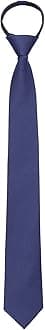 AUSKY Pre-tied Adjustable Zipper Skinny necktie,2.35inch Clip on Slim Ties for men or boys (1 Pack & 4 Packs for option)
