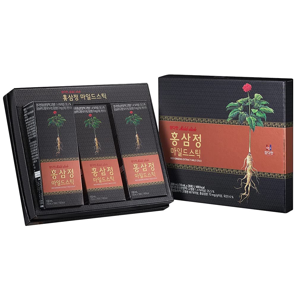 Korean Whole Red Ginseng Extract Stick Mild (10ml x 30sticks) 1Day Ginsenoside 6.5mg - Boosting Immune System, Building Stamina, Fights Fatigue, Promoting Blood Circulation, Improve Memory