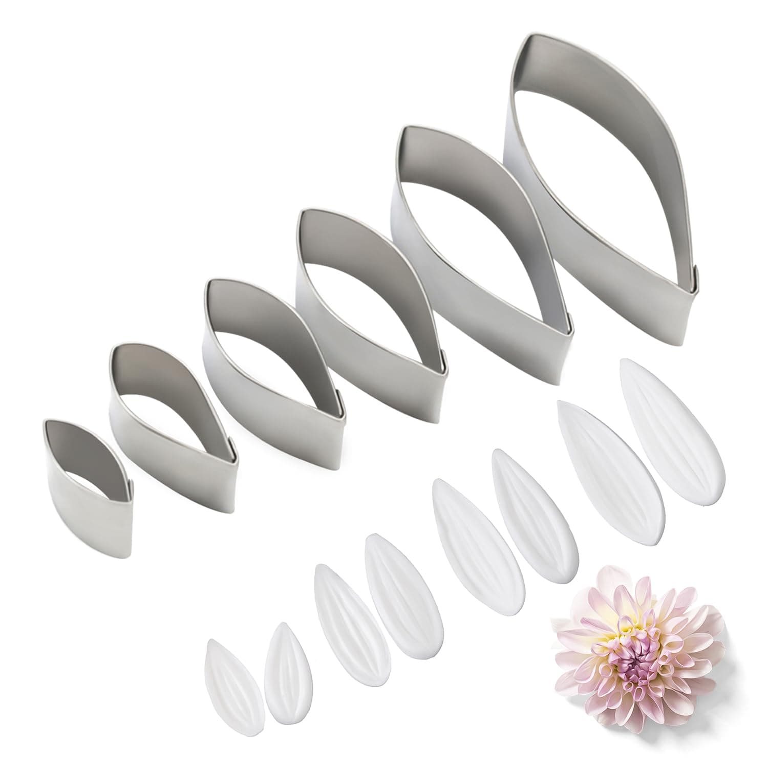 14 Pcs Dahlia Sugar Flower Veining Molds