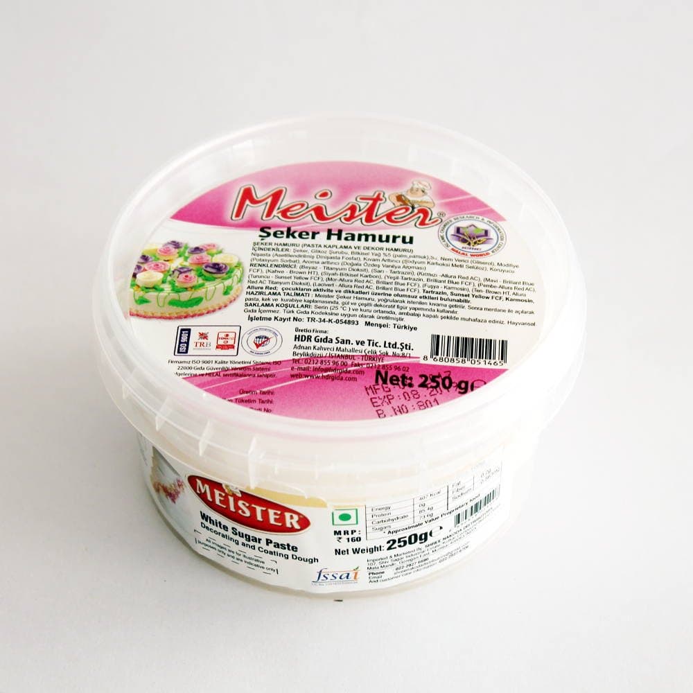Bakewala Meister Sugar Paste or Fondant, 250g (White)