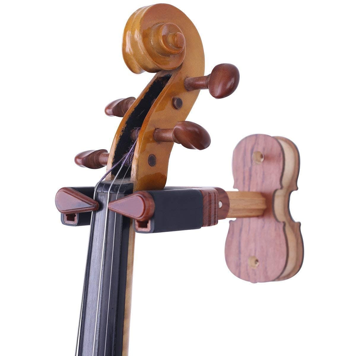 Wood Violin Hanger Creative Auto Hanger Lock Rack Hook Fits Violin,Viola,Bango,Ukulele - Easy Installation (Rosewood)