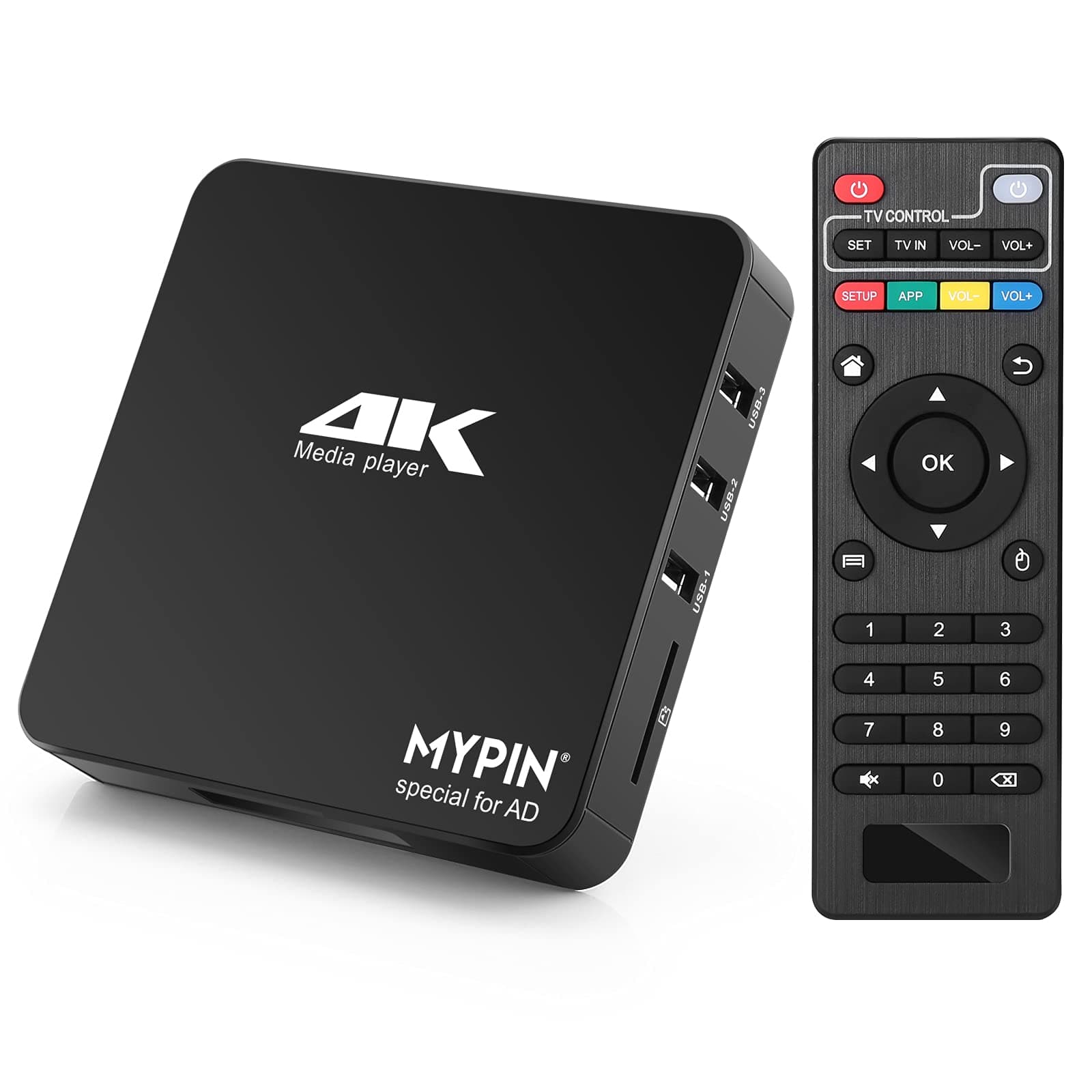 4K@60hz MP4 Media Player Support 8TB HDD/ 256G USB Drive/SD Card with HDMI/AV Out for HDTV/PPT MKV AVI MP4 H.265-Support Advertising Subtitles/Timing, Networkable, Mouse&Keyboard Control