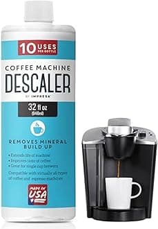 - IMPRESA 10 Uses 32oz Coffee Machine Descaler for Keurig and Virtually All Single Use Coffee and Espresso Machines - Made in the USA
