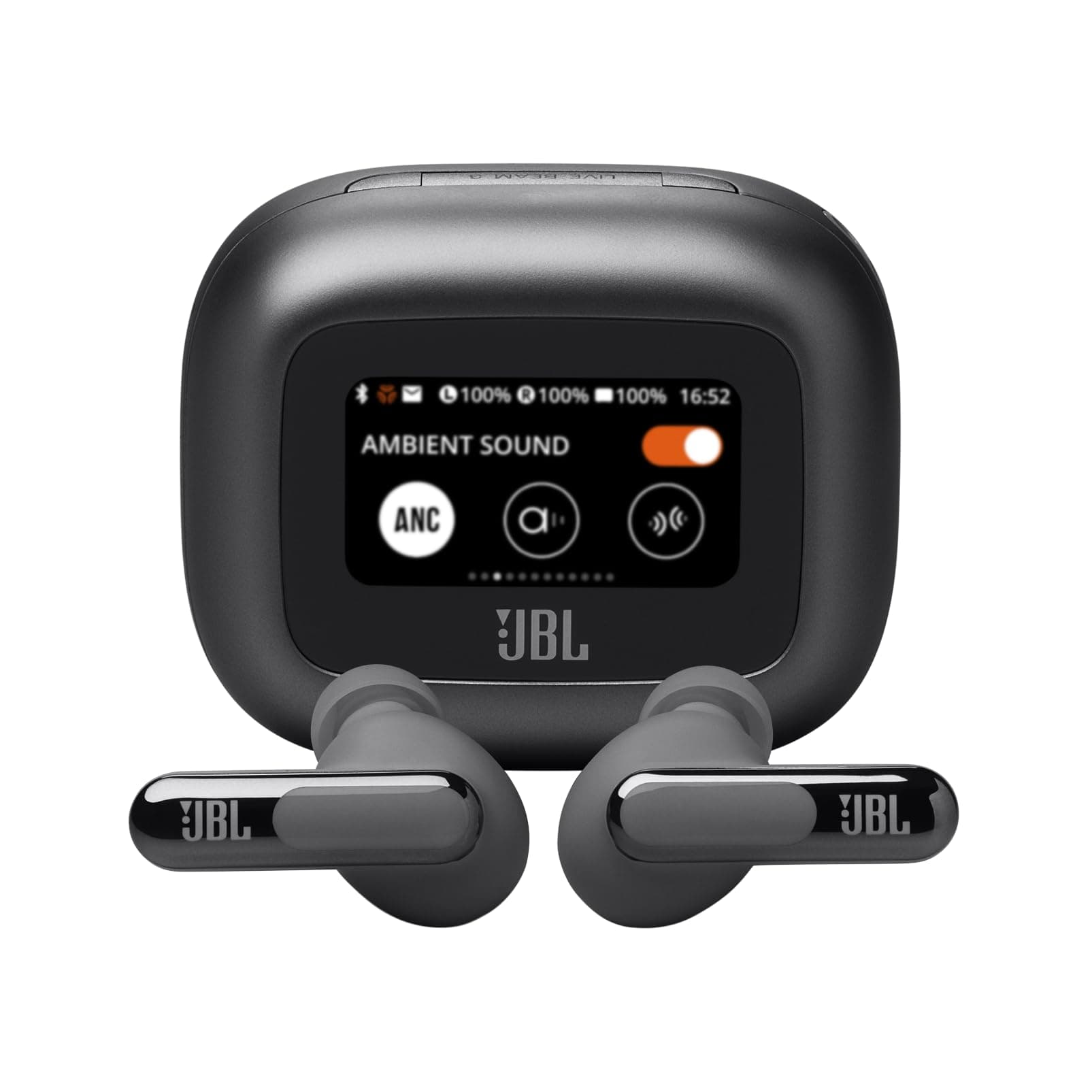 Live Beam 3 - True Wireless Noise-Cancelling Stick-Closed Earbuds, 48Hrs Total Playback, Wireless Charging, 6 Mics for Perfect Calls, Multi-Point Connection, IP55 Waterproof and dustproof (Black)