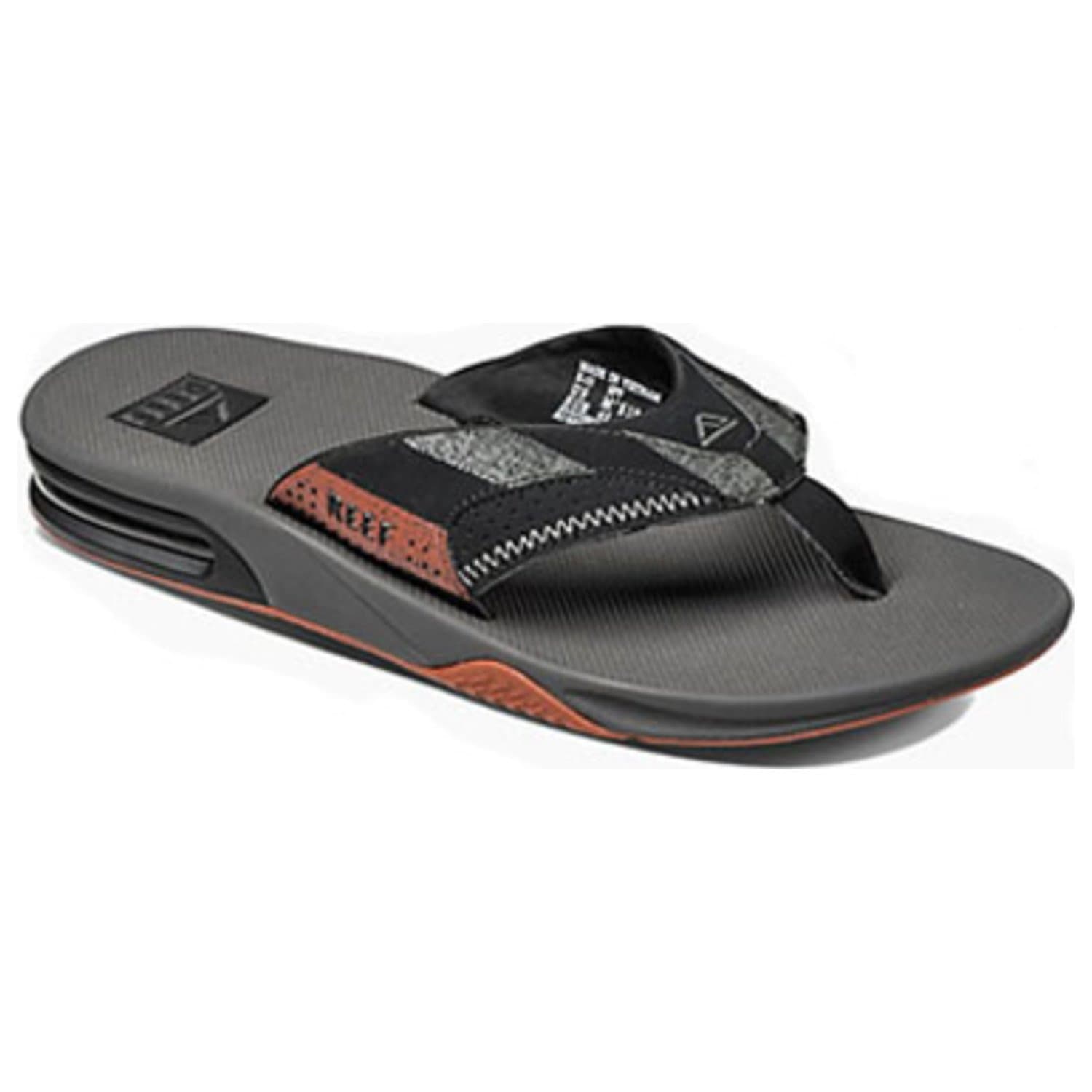 REEF Men's Fanning Prints Burgundy Stripe Sandal