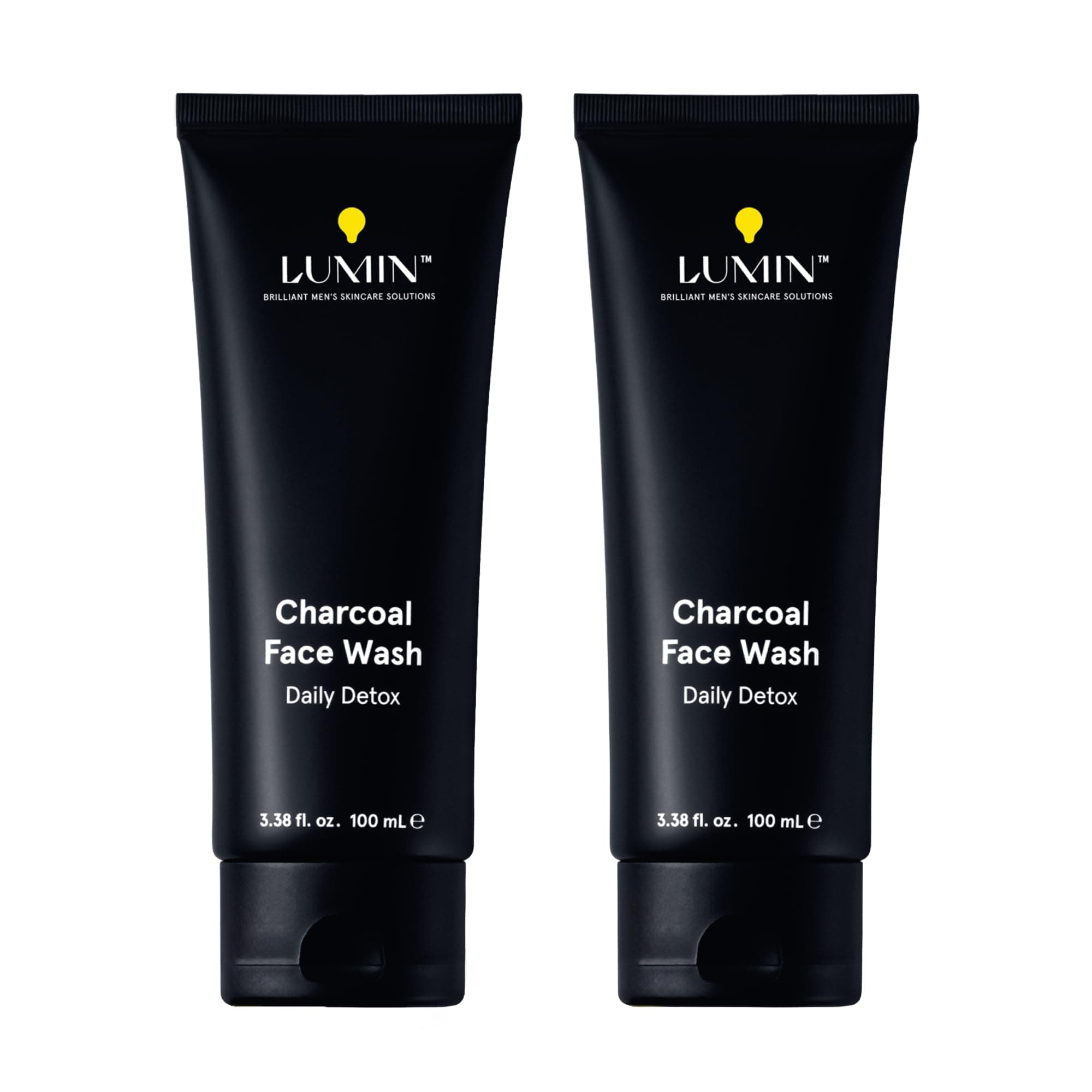 Men’s No-Nonsense Charcoal Cleanser(2-Pack): Unclog Pores of Oil, Dirt, and Pollution - Experience a Smooth and Fresh Face - Korean Made Grooming for the Modern Man - Achieve Your Best Look wi