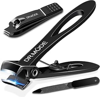 Nail Clippers for Thick Nails - DRMODE Large Toe Nail Clippers for Thick Nail with 16mm Wide Jaw Opening, Heavy Duty Toenail Clippers Cutter for Seniors Men Big