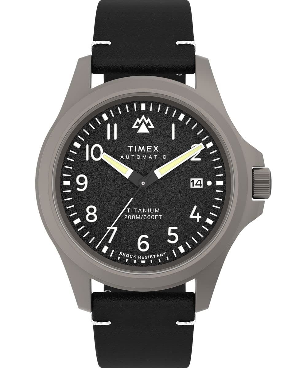 Men's Expedition North Titanium Automatic 41mm Watch - Black Strap Black Dial Titanium Case