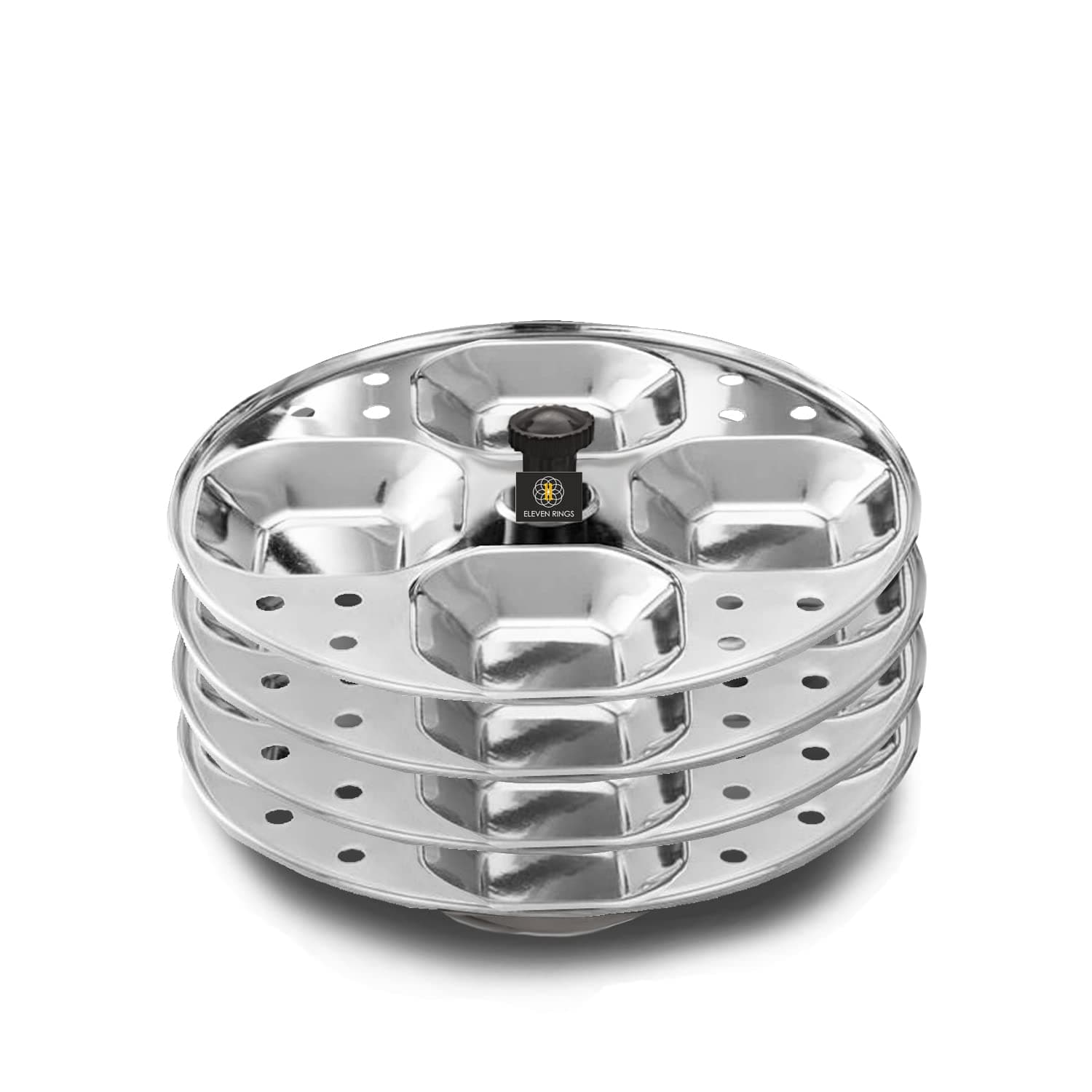 4 Plates Stainless Steel Square Idli Stand/Idli Maker Makes 16 Square Idlis at Once. (4 Plate Square Idli)