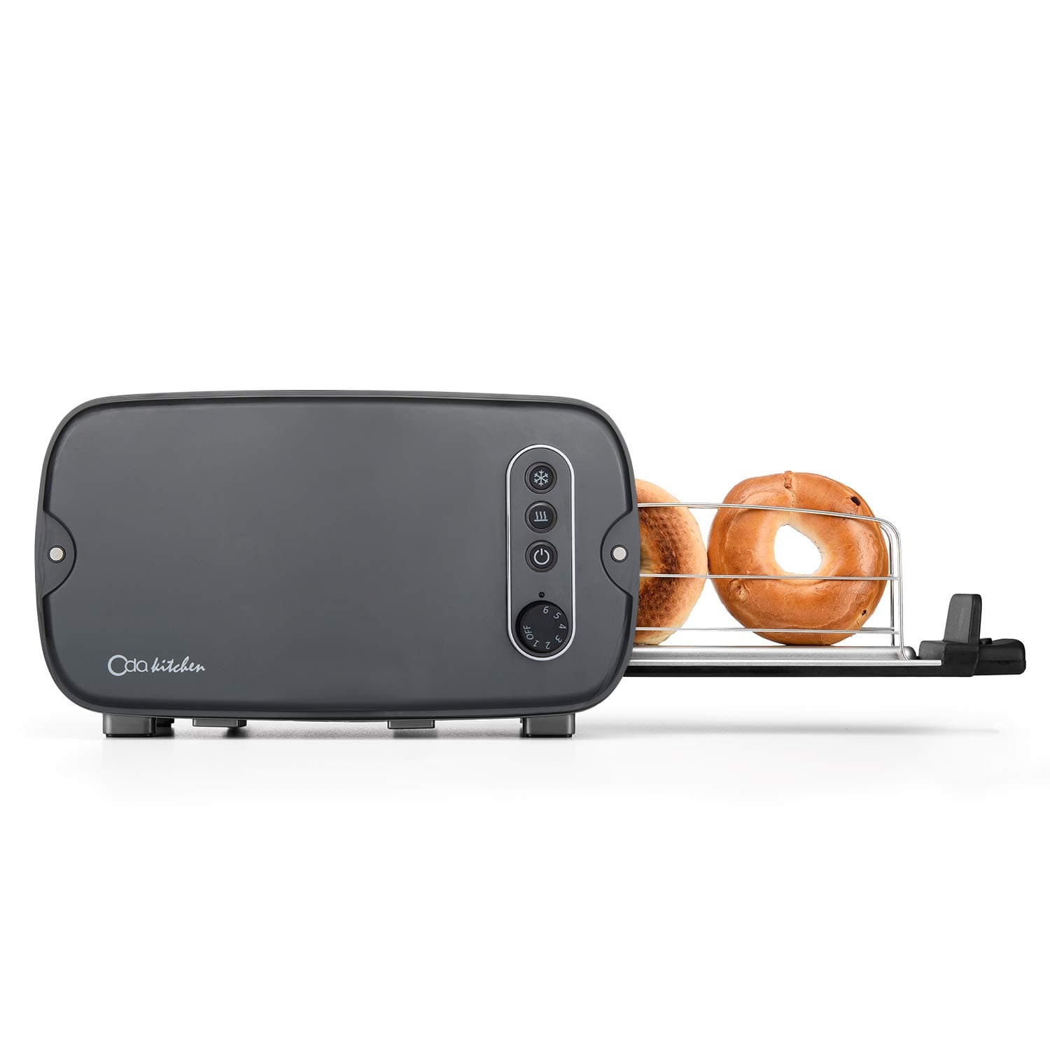 Toaster 2 Slice with Extra Wide Slot – Long Slice Toasters for Bagel Bread Sandwich Waffles, 6 Shade Settings and Removable Crumb Tray Easy to clean, Gray 1228