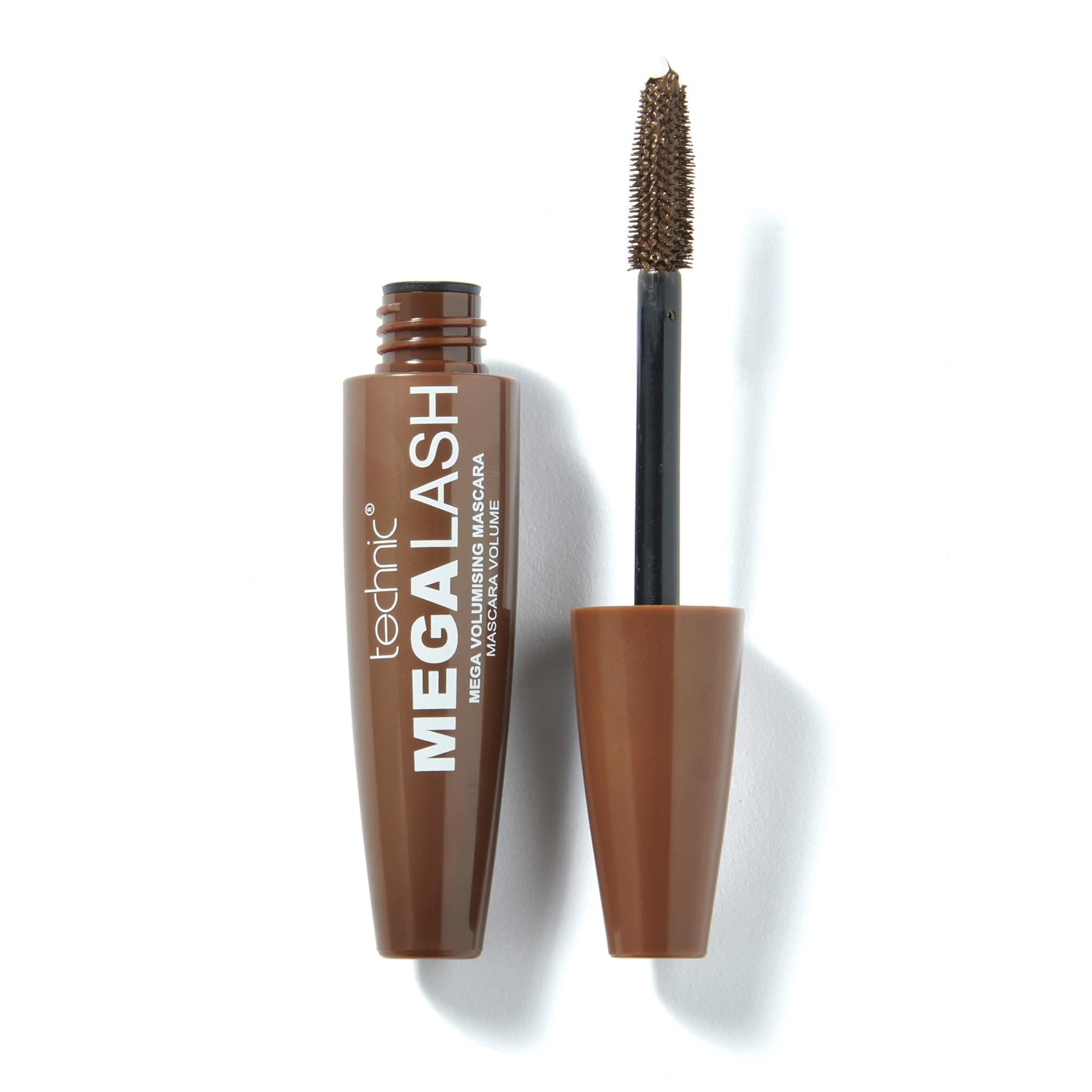Mega Lash Brown Mascara - Vegan, Brown, Hard Wearing, Smudge-Proof, Lash Building Formula For Volume Glam Lashes - 12ml