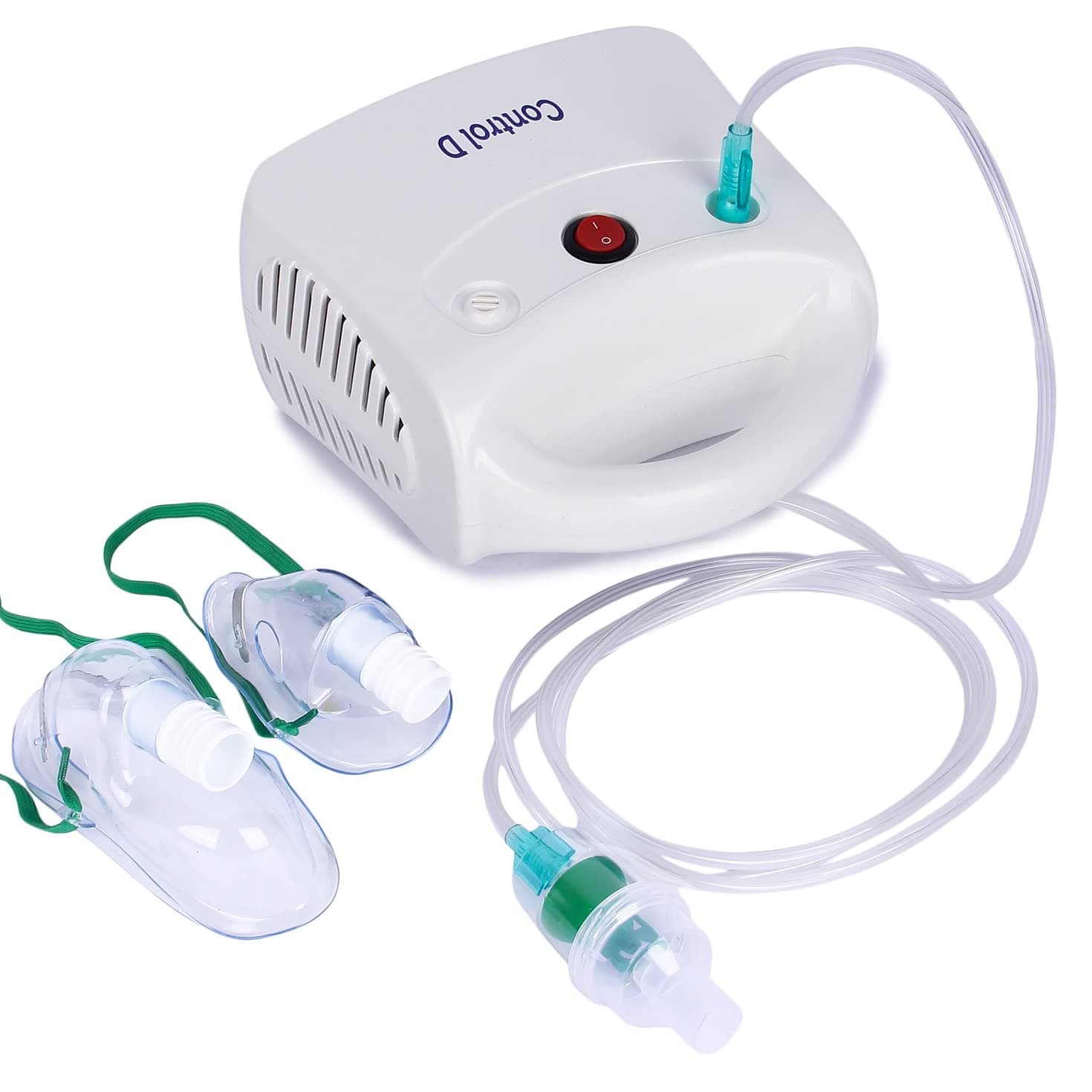 Durable Compressor Portable Nebulizer with Complete Kids & Adults Mask Kit (White)