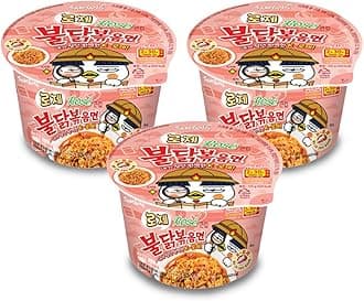 Generic Rose Buldak Fried Noodle Big Bowl 105g X 3ea