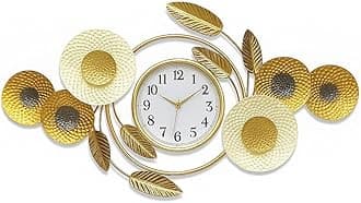 Wall Clocks for Living Room Decor, Decorative Wall Clocks Battery Operated for Bedroom Kitchen Office Home, Large Metal Wall Clock, Silent Wall Clock Non Ticking (MO-10)