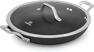 1948256 Signature Hard Anodized Nonstick Covered Everyday Chef Pan, 12", Black