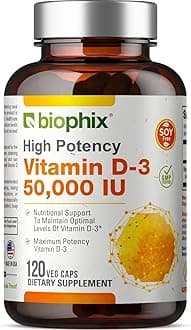 biophix Vitamin D-3 10000 IU High-Potency 120 Softgels - High-Potency Non-GMO Soy-Free Supports Strong Bones Immune Health