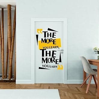 Door Wall Stickers for Living Room, Bedroom, Office Wall Sticker (Multicolor, Covering Size - 65 Cm X 110 Cm), Polyvinyl Chloride