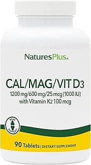 Nature's Plus - Cal/Mag/Vit D 1200 Mg/600 Mg/1000 Iu With Vitamin K2 90 Tablets 64799