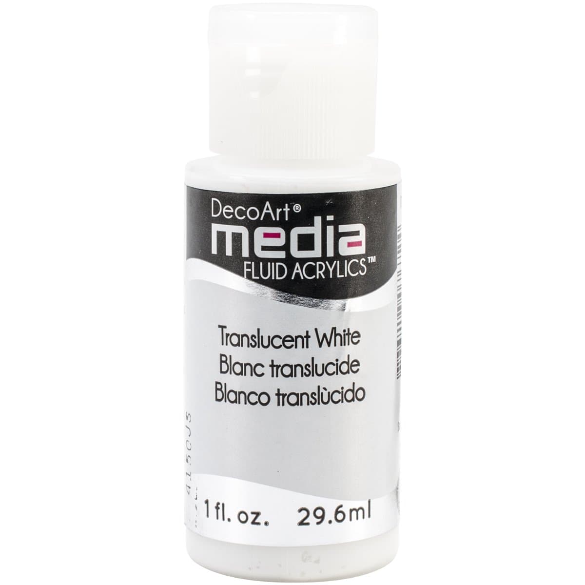Deco Art Media Fluid Acrylic Paint, 1-Ounce, Translucent White