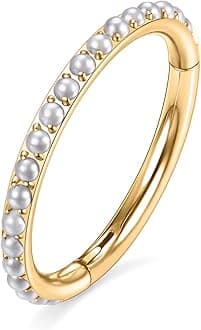 20G 18G 16G 12G Nose Ring Hoop Conch Rook Daith Helix Tragus Piercing Jewelry 316L Surgical Steel Cartilage Earring Conch Hoop Earring Septum Jewelry Belly Lip Ring 5mm to 14mm