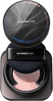 CARSLAN Black Magnet Soft Focus Make Up Powder, Waterproof Loose Setting Powder, 24H Longlasting, Oil Control, Talc-Free Face Powder, 01 Pink For Dry&Com Skin, 0.28Oz