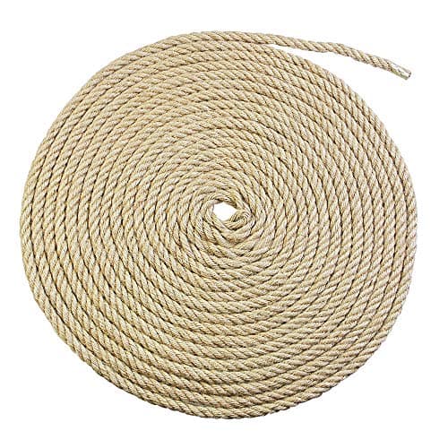 CODIRATO 32 Feet Natural Jute Hemp Rope Strong Thick Jute Rope Cord for Arts Crafts DIY Christmas Decoration Gift Wrapping - 10mm, 4 Ply