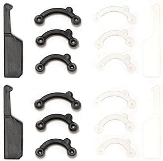 VANANA 6 Pairs Nose Lifting Shaper Inserts, 3 Sizes Invisible Nose Lifter Soft Silicone No Pain Nose Up Corrector Beauty Tool, Comfortable Easy Install Removable (Black & White)