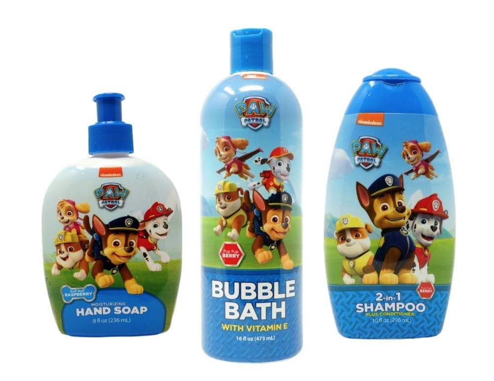 Paw Patrol Bubble Bath, Shampoo & Hand Soap Bundle for Kids