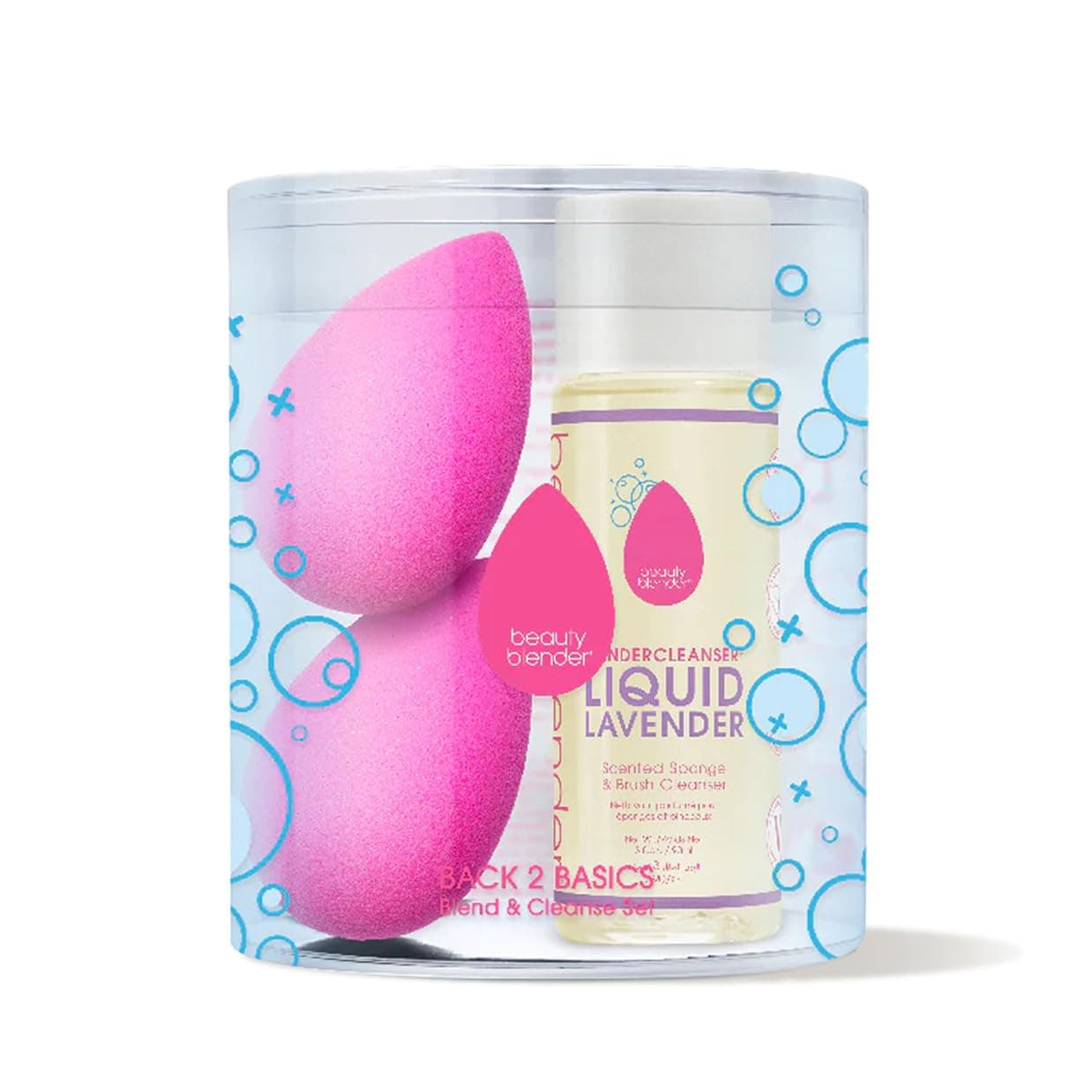 BeautyBlender Back 2 Basics Blend & Cleanse Set (2x Beautyblender Sponge + 1x Blendercleanser Liquid) 3pcs