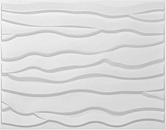 Art3d 31.5"x24.6" (Pack of 6) Wall Panel Wave, White