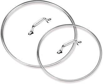 B899S2DC HA1 Dishwasher Safe PFOA Free 2 Pack 10" & 12" Glass Lid, Clear