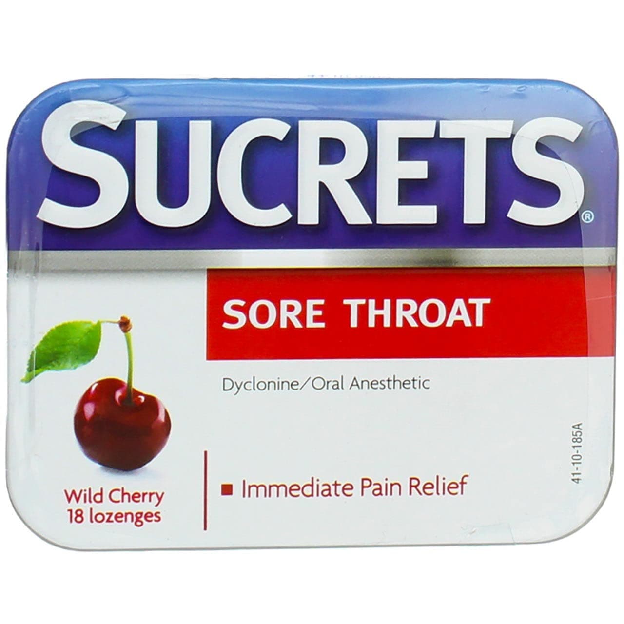 Sucrets Sore Throat Lozenges, Wild Cherry Flavor, 18 Count (3 Pack)