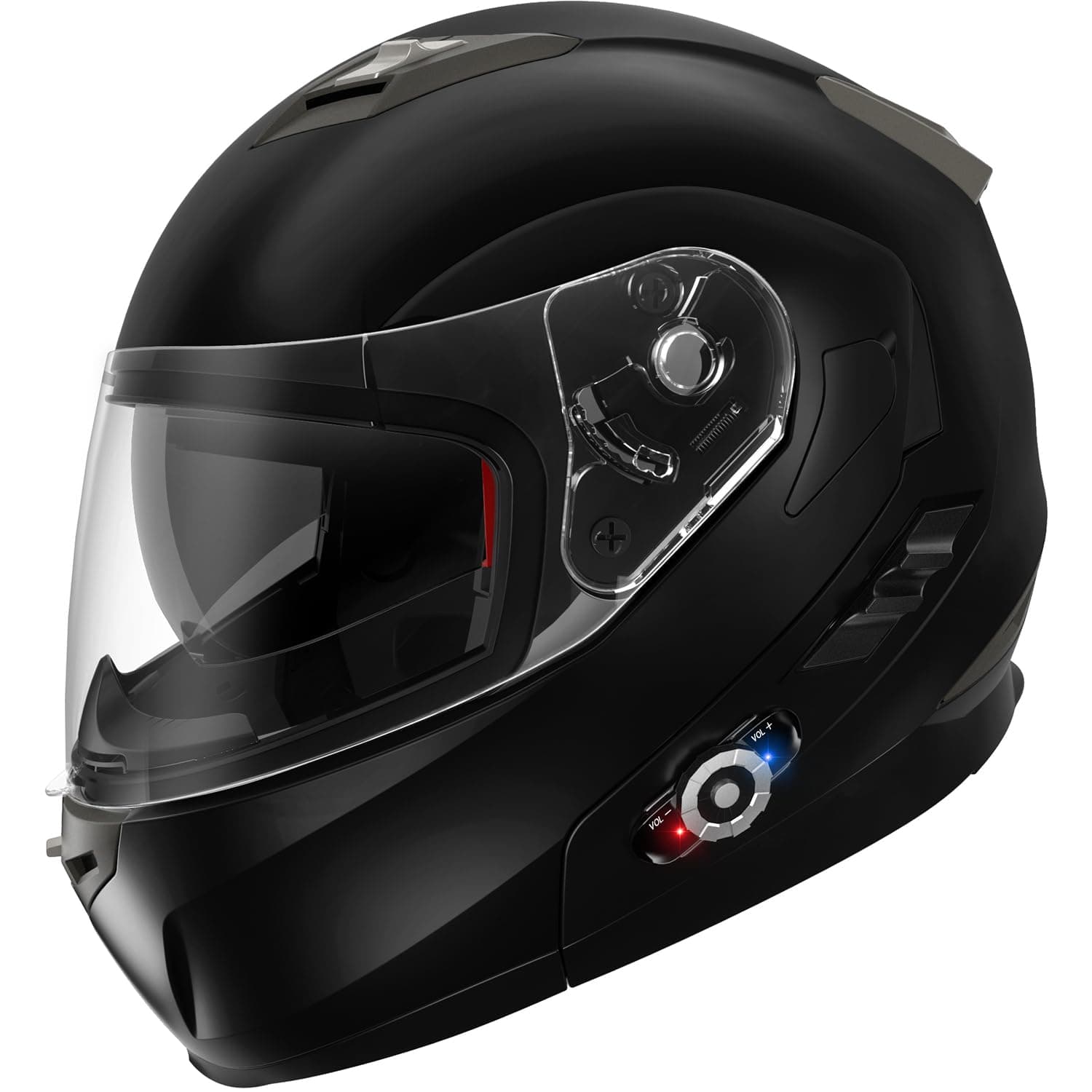 FreedConn Motorcycle Bluetooth Helmet, BM2-S Flip Up Modular Bluetooth Motorcycle Helmet Voice Dial/Hands-Free Call/ 500M/ 2-3 Riders/DOT Motorcycle Helmet with Bluetooth