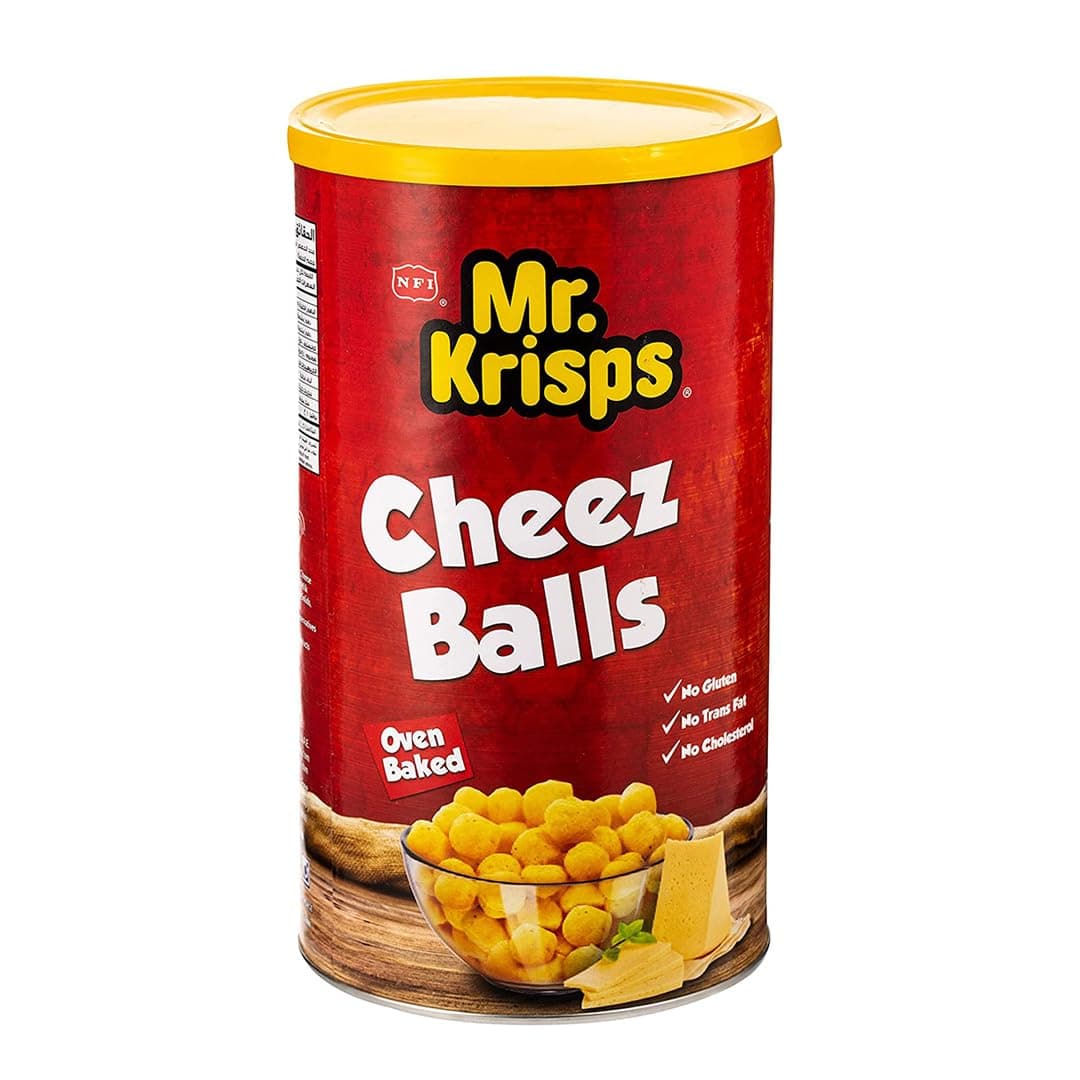 Mr.Krisps Cheese Balls Can 80 Gm