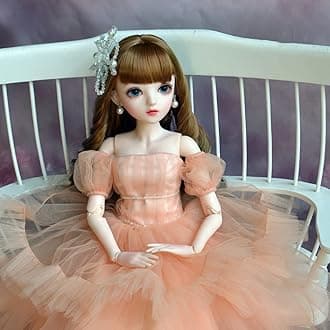 SISON BENNE 1/3 BJD Doll 24 Inch Ball Jointed Dolls with Fashion Clothes Princess Dress and Accessories, Gift for Kids Birthday (5#)