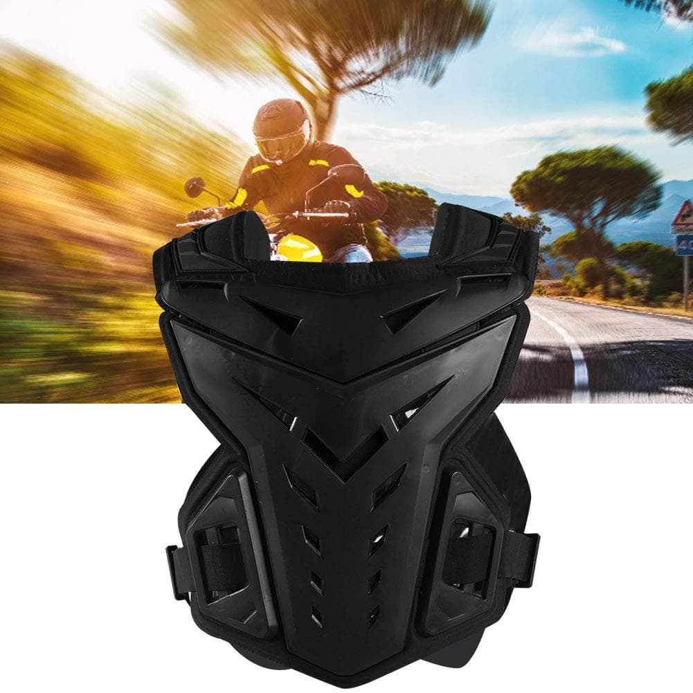 Motorcycle Jacket, Men Chest Back Protector Vest, Adjustable Sports Motor Vest Armor, Back Spine Protector Motorbike Vest, Motorcycle Protective Gear Jacket Vest(Black)