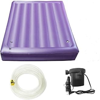 N\A Square Waterbed Mattress - Water and Air Dual Purpose Waterbed Insert Mattress High Capacity Water Bed Full Size (King，76x80x7.9inch, 50% Medium Wave)